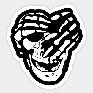 See No Evil Skull Sticker